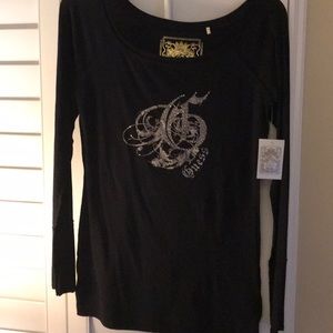 Guess Long Sleeve Rhinstone Shirt